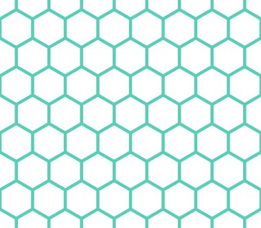 soyut dikişsiz desen: beyaz arkaplana karşı mavi bal peteği yapısının çizimi