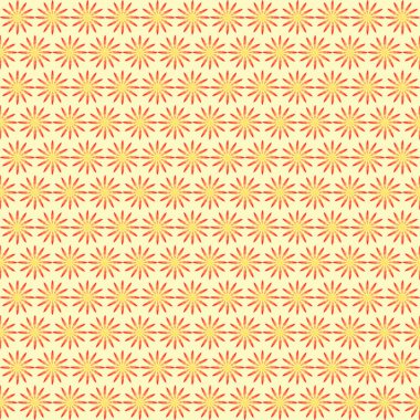 soyut, pürüzsüz desen: açık sarı arkaplan karşısında kırmızı çiçekler