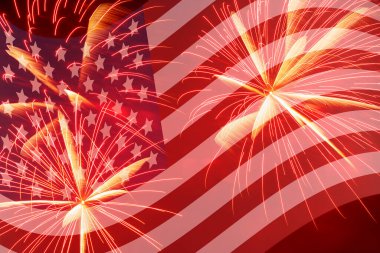 Bağımsızlık Günü tatil geçmişi: Amerika Birleşik Devletleri bayrağını sallayan parlak havai fişekler