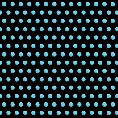 soyut kumaş dikişsiz desen: küçük turkuaz renk daireleri siyah arkaplana karşı