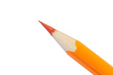 Keskin turuncu kalemle beyaz arkaplanı kapat