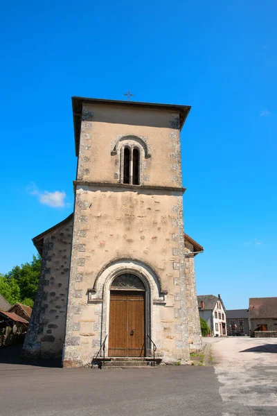 Igreja Aldeia Meuzac Haute Vienne Francesa Nouvelle Aquitaine — Fotografia de Stock