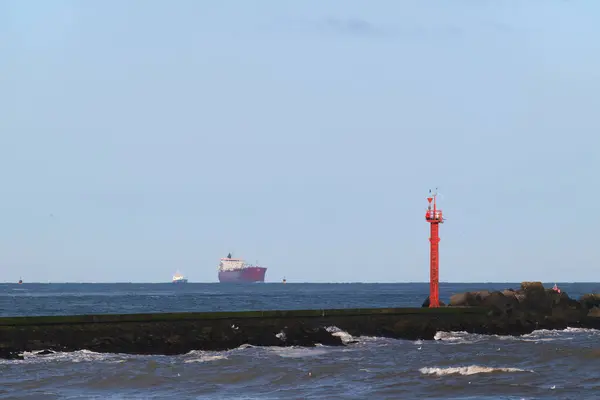 Groot Containervrachtschip Zee — Stockfoto