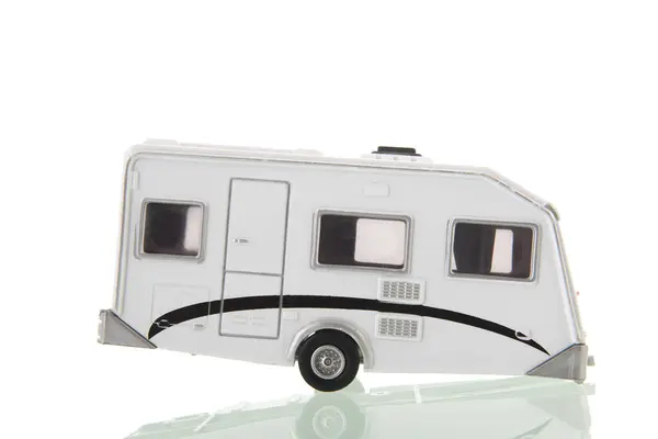 Camper Miniatura Isolata Sfondo Bianco Immagini Stock Royalty Free