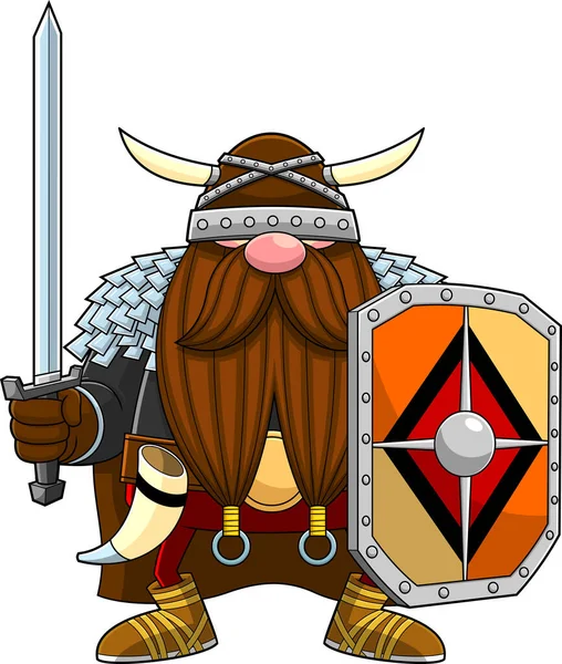 Ősi Harcos Skandináv Viking Karakter — Stock Vector