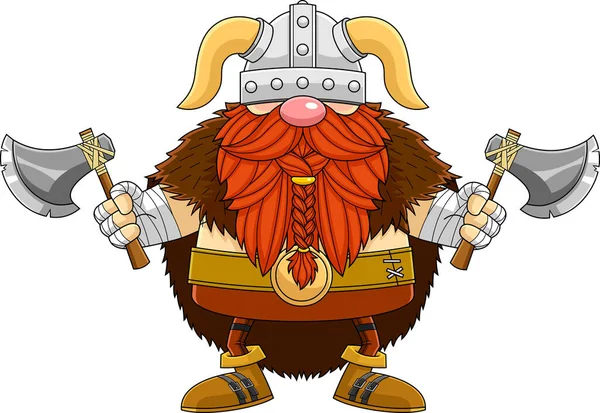 Guerrero Antiguo Personaje Vikingo Escandinavo — Vector de stock