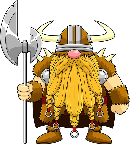 Ancient Warrior Scandinavian Viking Character — Stock Vector