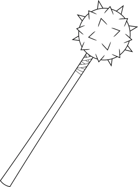 Kreslená Ilustrace Skandinávské Válečnické Zbraně Palcát Tupá Zbraň — Stockový vektor