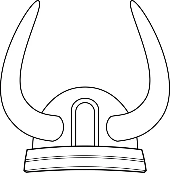 Ilustração Vetorial Viking Capacete Com Chifres — Vetor de Stock