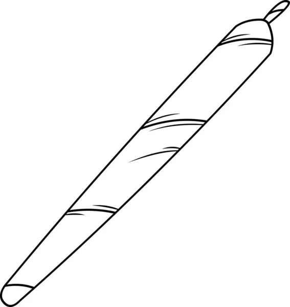 Ledcigarett Illustration Isolerad Vit — Stock vektor