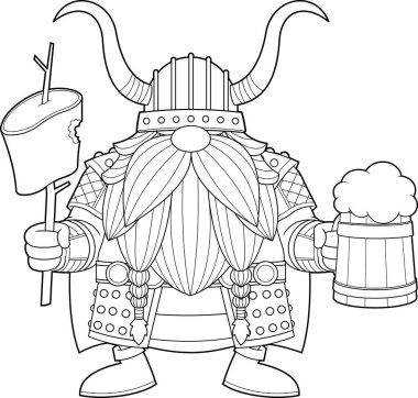 Eski savaşçı, İskandinav Viking et ve bira ile 