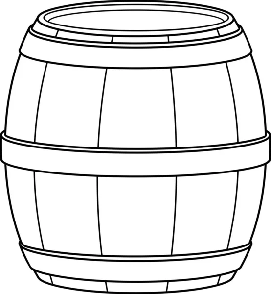 Ілюстрація Дерев Яної Бочки Зберігання Алкоголю — стоковий вектор
