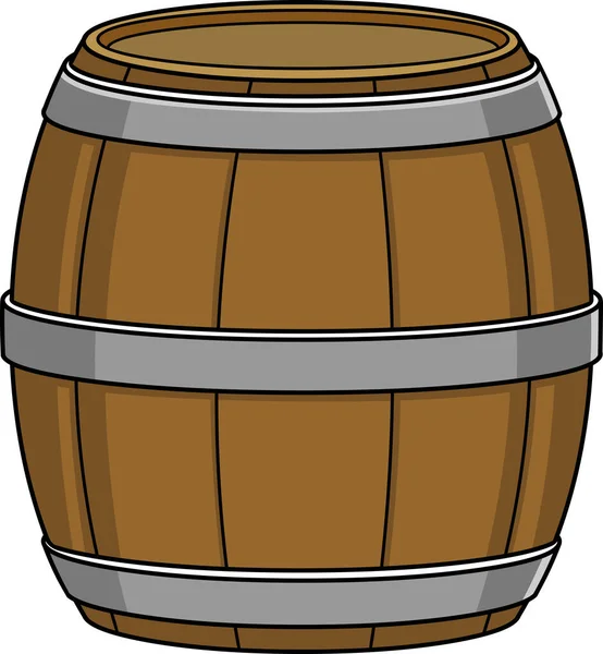 Illustration Von Holzfässern Alkohollagerung — Stockvektor