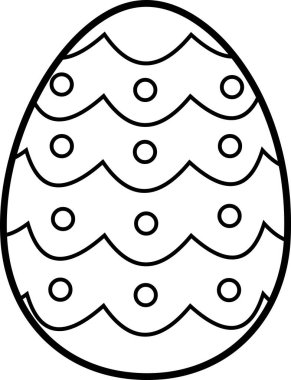 Siyah ve beyaz Paskalya yumurtası beyaza izole edilmiş. 