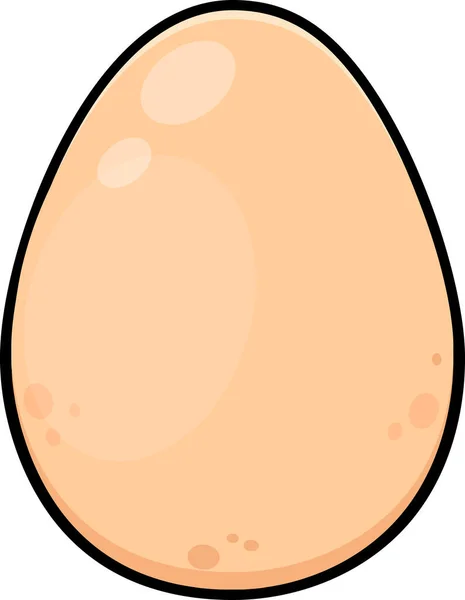 Μπεζ Πασχαλινό Αυγό Απομονωμένο Λευκό — Διανυσματικό Αρχείο
