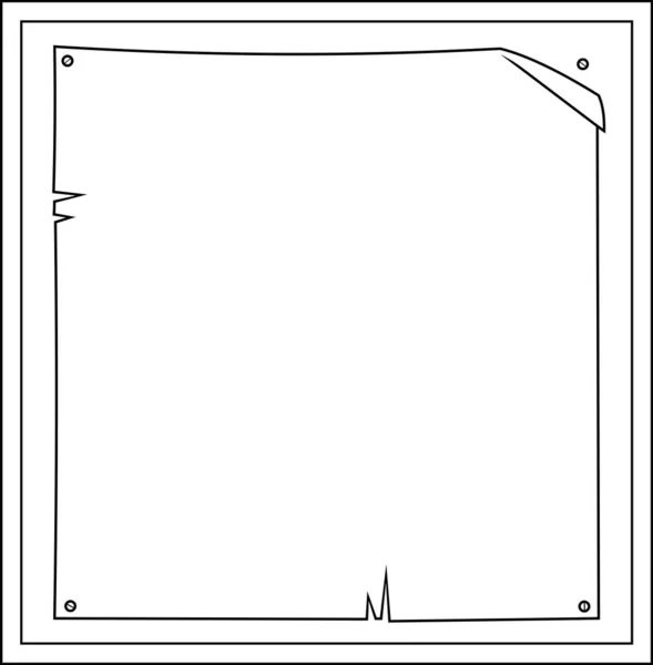复制空间的简单木制框架艺术 — 图库矢量图片