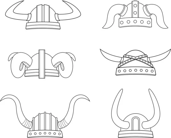 Conjunto Armas Vikingas Iconos Dibujos Animados Estilizados Ilustración Vectorial — Archivo Imágenes Vectoriales