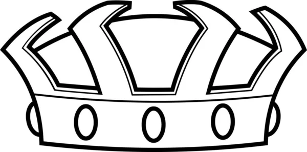 Király Korona Stilizált Ikon Vektor Illusztráció — Stock Vector