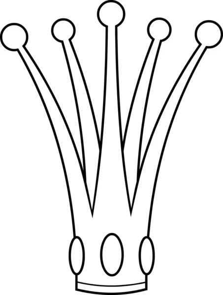 Stylizovaná Ikona Královské Koruny Vektorová Ilustrace — Stockový vektor
