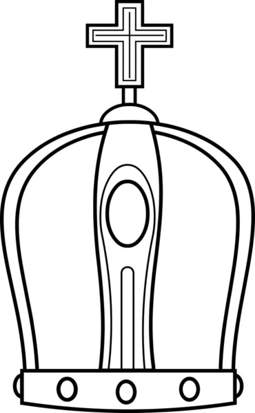 Corona Icona Stilizzata Illustrazione Vettoriale — Vettoriale Stock