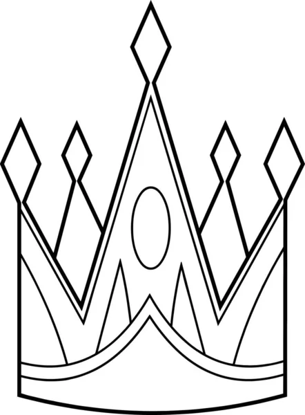 Rei Coroa Ícone Estilizado Ilustração Vetorial — Vetor de Stock