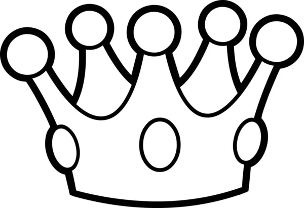 Rei Coroa Ícone Estilizado Ilustração Vetorial —  Vetores de Stock