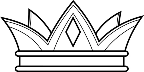 王冠スタイルのアイコンベクトルイラスト — ストックベクタ
