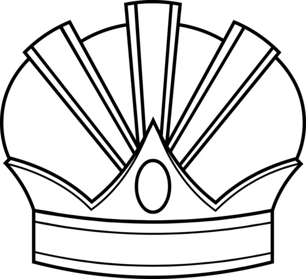 Kung Krona Stiliserad Ikon Vektor Illustration — Stock vektor
