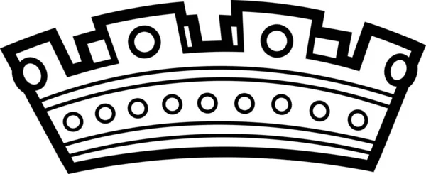 Rei Coroa Ícone Estilizado Ilustração Vetorial —  Vetores de Stock