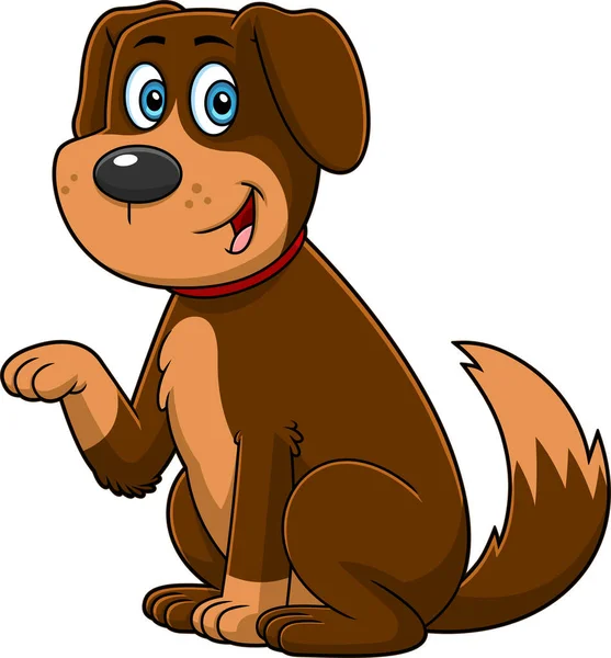 Χαριτωμένο Σκυλί Στυλιζαρισμένο Χαρακτήρα Κινουμένων Σχεδίων Διανυσματική Απεικόνιση — Διανυσματικό Αρχείο