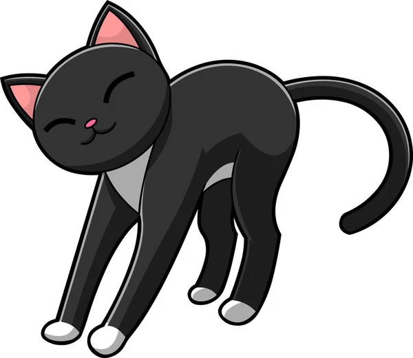 Cute Cat Stylized Cartoon Character Vector Illustration — Stock Vector