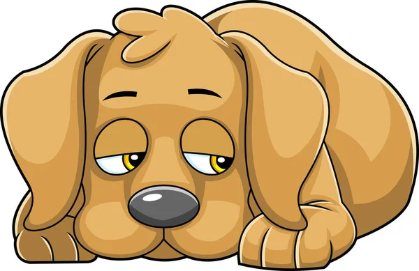 Lindo Perro Estilizado Personaje Dibujos Animados Vector Ilustración — Vector de stock