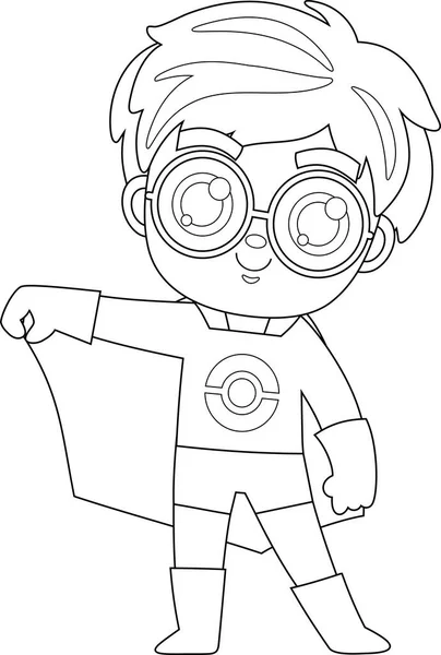 Super Hero Boy Cartoon Character — Stock Vector