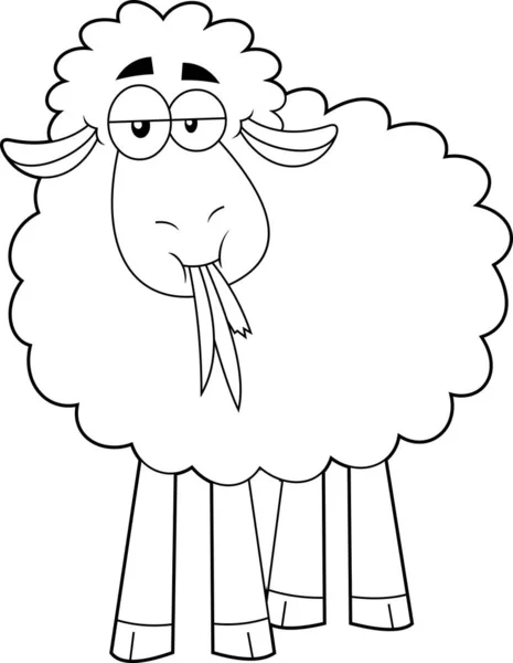 Sheep Pasture Vector Illustration — Stock Vector