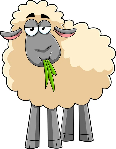 牧草地での羊のイラスト — ストックベクタ