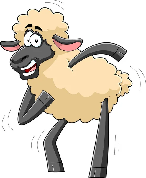 Χαριτωμένο Εικονογράφηση Φορέα Χαρακτήρα Πρόβατα — Διανυσματικό Αρχείο
