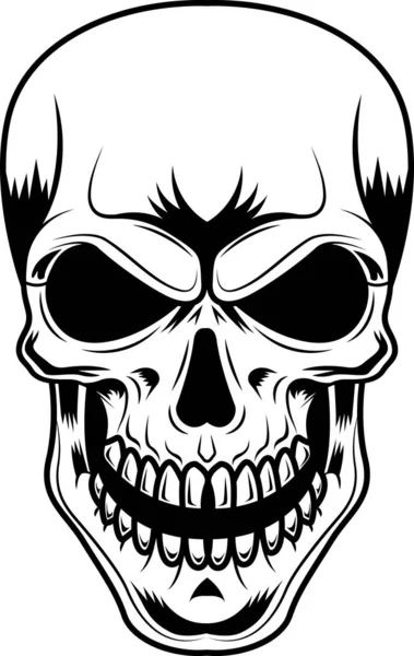 Illustration Vectorielle Élégante Crâne Pirate — Image vectorielle
