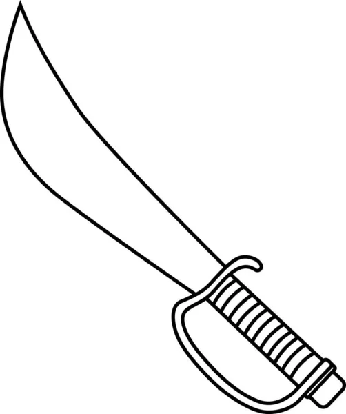 Pirate Sword Icon Vector Illustration — Stock Vector