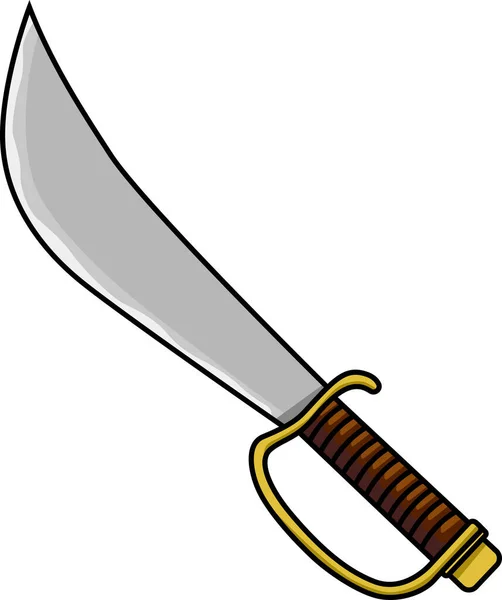 Icono Espada Pirata Ilustración Vectorial — Vector de stock