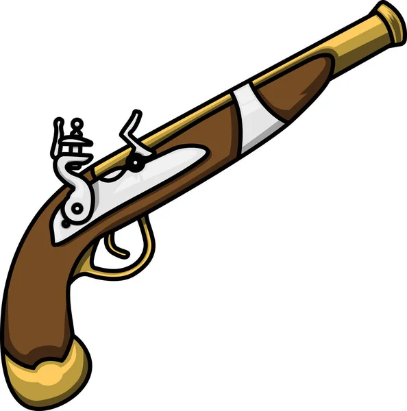 Pirate Gun Icon Vector Illustration — Stock Vector