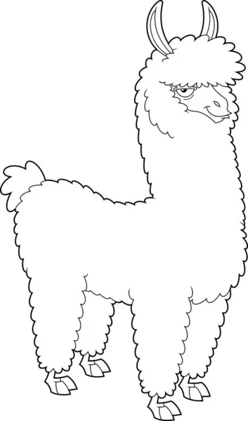 Personagem Desenhos Animados Animais Llama Ilustração Desenhada Mão Vetorial Isolada Ilustrações De Stock Royalty-Free