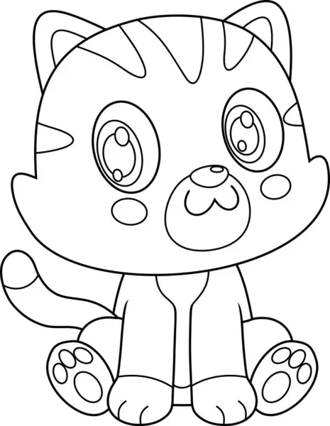 Personagem Desenho Animado Animal Bonito Gato Bebê Ilustração Vetorial Design Gráficos De Vetores