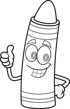 Okul Pastel Çizgi Filmi Karakteri Başparmaklarını Veriyor. Vektör El Çizimi Görünümü Şeffaf Arkaplanda İzole Edildi