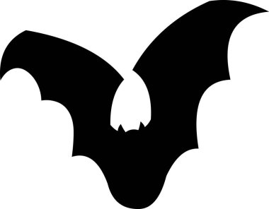 Cadılar Bayramı Kara Yarasa Silüeti Uçuyor. Vektör El Çizimi Görünümü Şeffaf Arkaplanda İzole Edildi