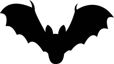 Cadılar Bayramı Kara Yarasa Silüeti Uçuyor. Vektör El Çizimi Görünümü Şeffaf Arkaplanda İzole Edildi