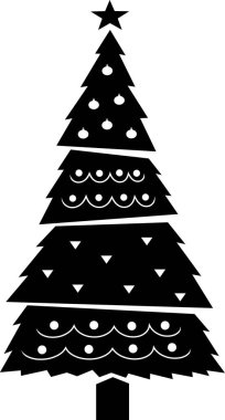 Dekorasyon simgesi ile ağaç noeli
