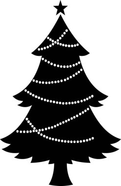 Dekorasyon simgesi ile ağaç noeli