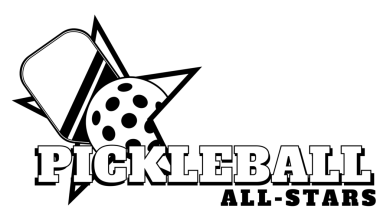 Pickleball logosu ve şeffaf arka planda kürek.