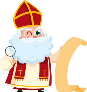 Saydam arkaplanı olan Aziz Nicolas karakteri