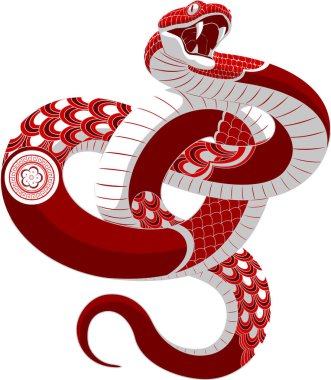 yılan dövmesi tasarımı ikon vektörü